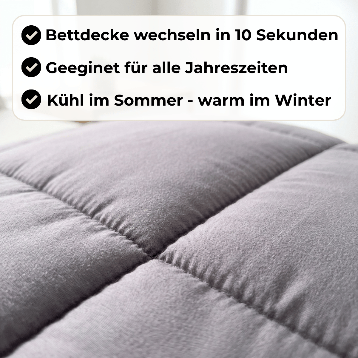 Nachtfeder SoftDrop 2 in 1 hygienische Bettdecke für alle Jahreszeiten