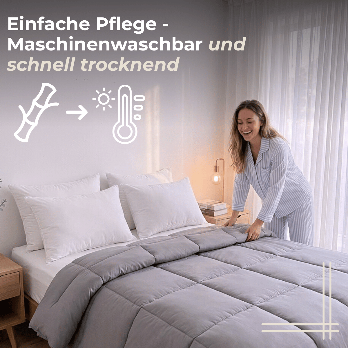 Nachtfeder SoftDrop 2 in 1 hygienische Bettdecke für alle Jahreszeiten