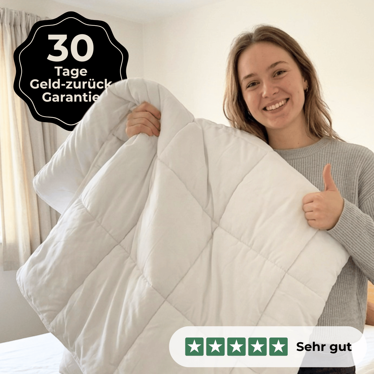 Nachtfeder SoftDrop 2 in 1 hygienische Bettdecke für alle Jahreszeiten