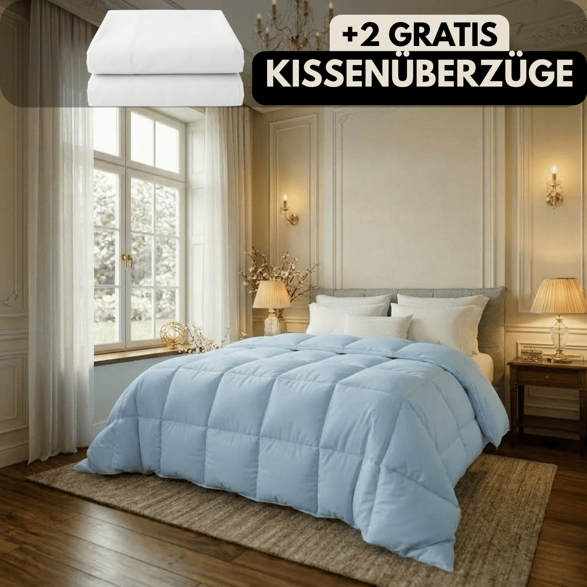 Nachtfeder SoftDrop 2 in 1 hygienische Bettdecke für alle Jahreszeiten