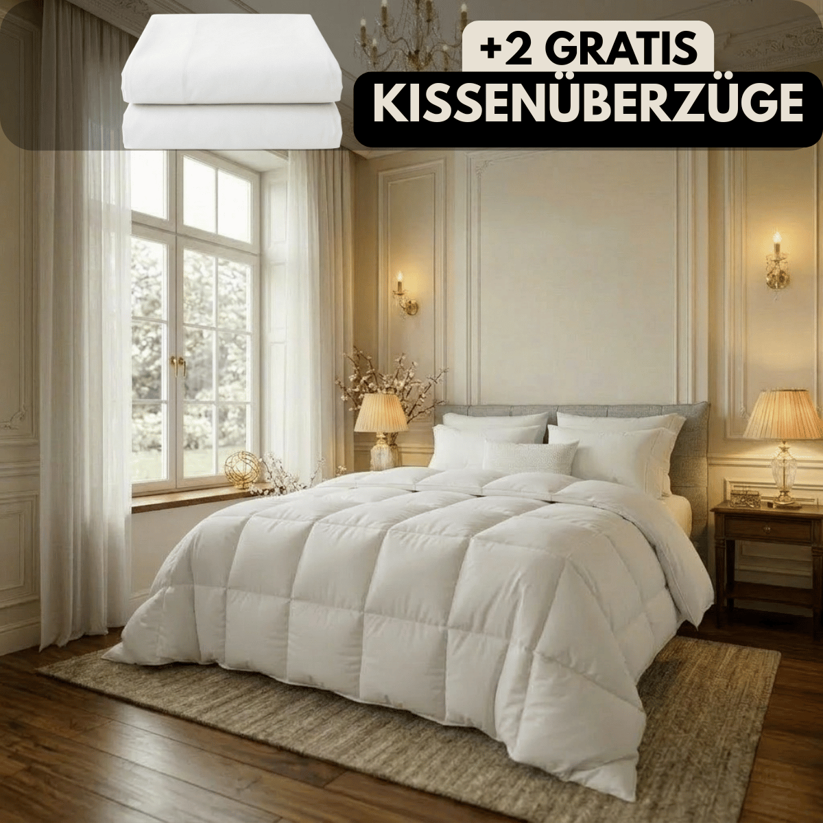Nachtfeder SoftDrop 2 in 1 hygienische Bettdecke für alle Jahreszeiten